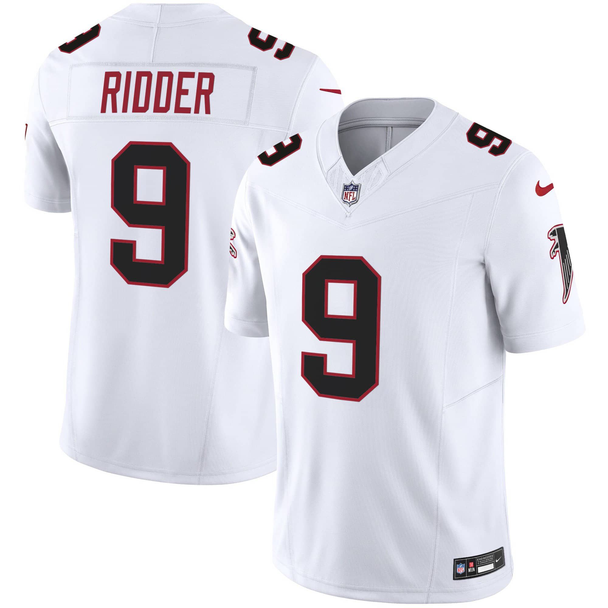 Men Atlanta Falcons #9 Ridder White 2024 Nike Vapor Limited NFL Jersey